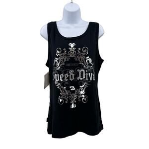 Chase Athletics Austin DIllon Nascar Tank 2012 Women's L Black/White Graphic Top